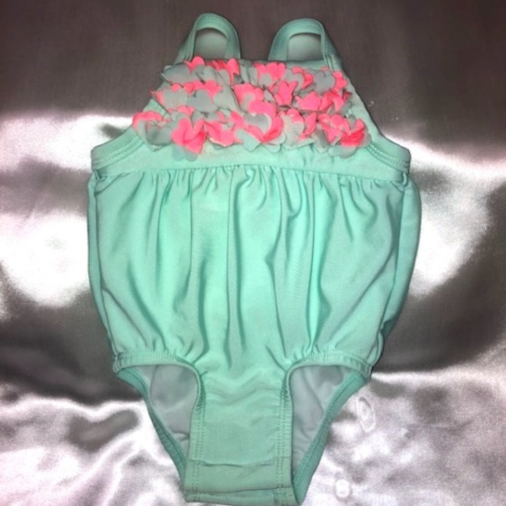 Cat & Jack Seafoam Green and Pink Suit, 3-6 months